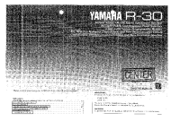 Yamaha R-30 - Owners Manual 